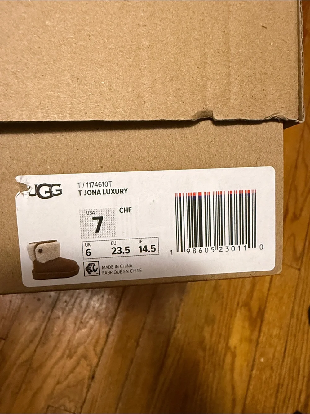 UGG Baby Cozy Shearling Booties in Chestnut NEW